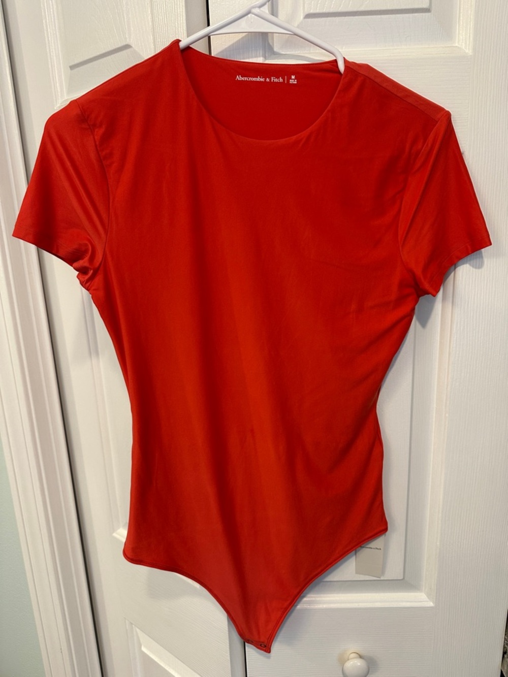 Abercrombie & Fitch Bright Red Short-Sleeve Bodysuit